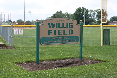 Willig Field entrance sign
